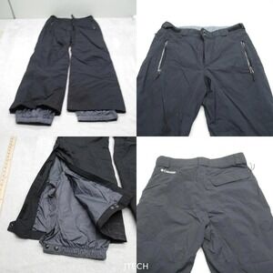 Columbia Snow Pants Mens‎ 34x31 Black Ski Insulated Waterproof Powder Stash II